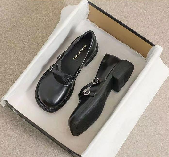 Элегантная женская летняя обувь на низком каблуке Роскошная кожа Повседневная обувь для женщины Лоферы Квадратный носок Натуральная Марка Нескользящая Y2K