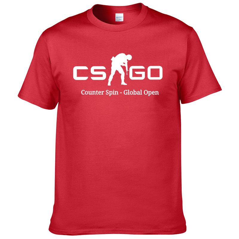 Летняя Мода Крутая Футболка Мужская Игра CS Go Футболка С Принтом 100% Хлопок Короткий Рукав Повседневная Уличная Одежда Мужские Топы Футболки F53