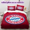 FC Bayern Munich Pattern Bedding Quilt Set Quilt Cover Pillowcase Home Decoration Birthday Gift (1 * duvet cover + 2 * pillowcase, without core)