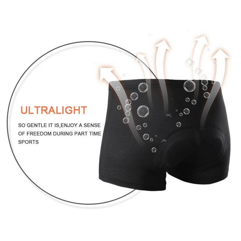 Мужское велосипедное термобелье премиум-класса с гелевой 3D-подкладкой из высокоэластичной сетчатой ткани