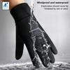 Водонепроницаемые термоперчатки, ветрозащитные перчатки с сенсорным экраном, флисовая подкладка, велосипедные перчатки с противоскользящим захватом для катания на лыжах, пеших прогулок, вождения