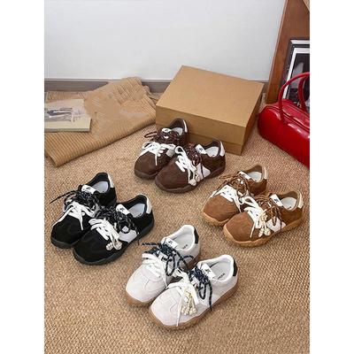 Женские ретро кроссовки в немецком стиле с двойным ремешком - 2025 Осень Легкие спортивные кроссовки с низким верхом