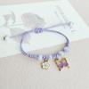 Rinhoo Fashion Handmade Purple Butterfly Flower Bracelet Bangle Sweet For Women Animal Charm Je P6I5
