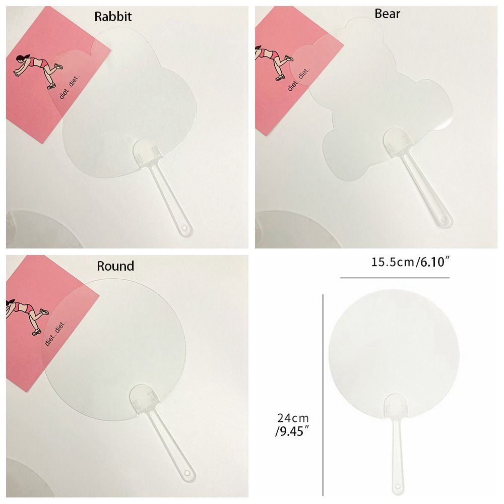 Поделки Прозрачные ручные веера DIY Граффити Веер Креативный DIY Чистый веер Детский сад