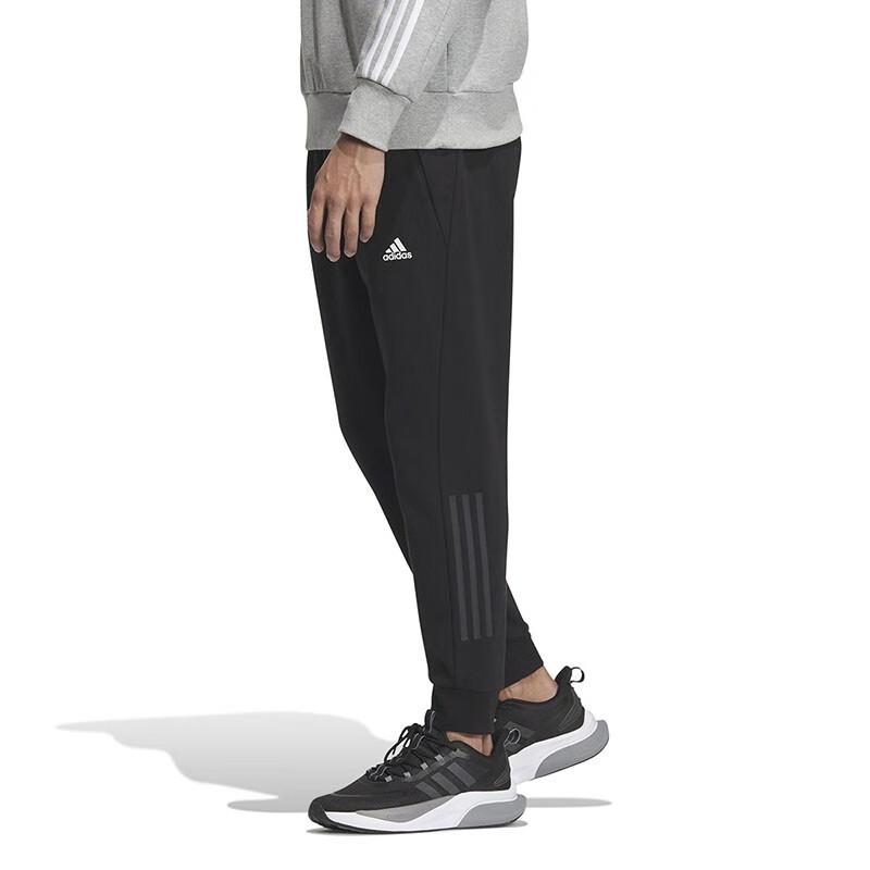 adidas Yysports Mh Тонкие трикотажные спортивные брюки с завязками и манжетами на щиколотках мужские низы черного цвета IQ1385