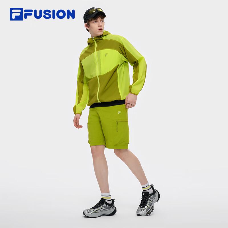 FILAFUSION Men's Casual Color-Block Hooded Windbreaker
