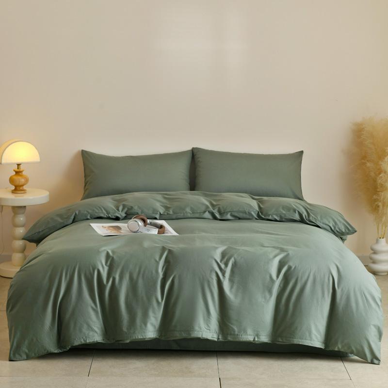 100% Egyptian Cotton 3 Piece Duvet Cover Set with 2 Pillowcases Single Double Queen King Size