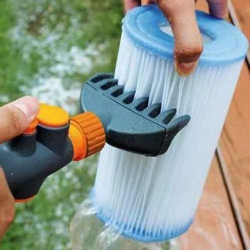 Ergonomic Pool Cleaning Brush Handheld Swimming Pool Filter Cartridge Cleaner Comfortable Grip Scrubber Equipment