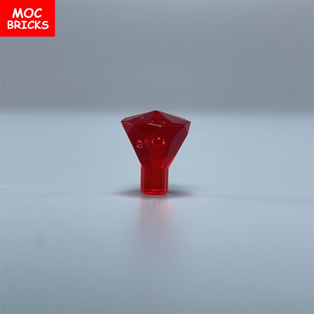 100 шт./лот Кубики MOC Камень 1x1 Камень 24 грани Сокровище Алмаз Камень 28556 30153 Строительные блоки DIY Игрушки Для Детских Подарков