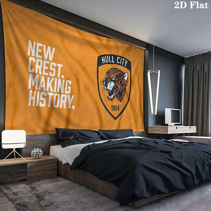 Hull City Art Wall tapestry, aesthetic printed fabric blanket, suitable for bedroom, living room, and home decor.