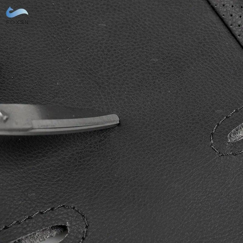 Black Soft Perforated Leather Cover For VW Golf 4 MK4 1998-2004 Passat B5 1996-2005 DIY Hand Sewing Steering Wheel Cover Trim