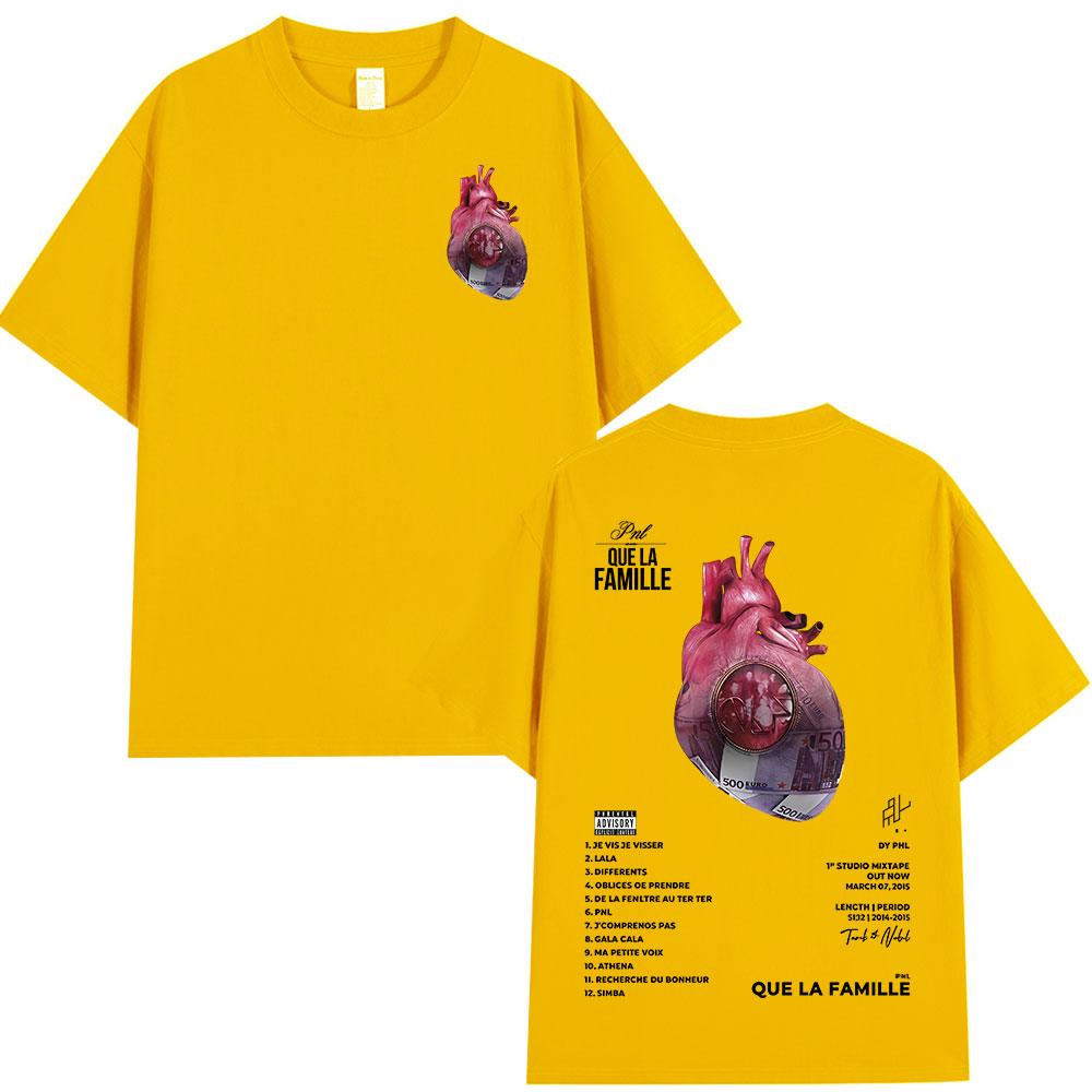 Французский рэпер PNL Que La Famille Le Monde Chico Альбом Футболка Мужская Женская Хип-хоп Мода Хлопковые Футболки с коротким рукавом Streetwear