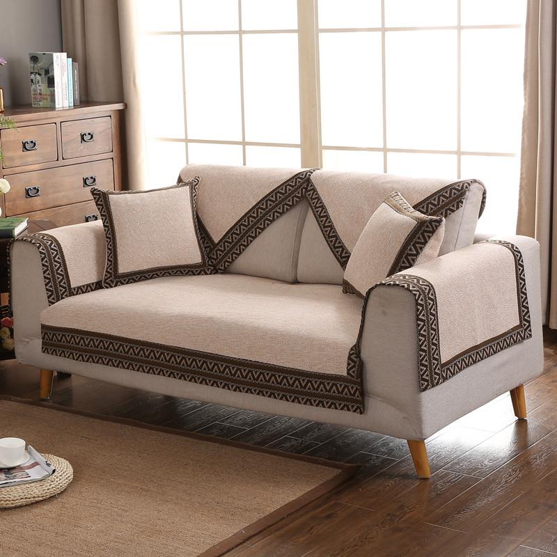 Four Seasons General Fabrics Хлопковые и льняные диванные подушки Простые современные чехлы для диванов из хлопка