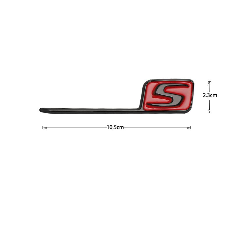 ABS S Badge Emblem Car Trunk Stickers For Mercedes-Benz AMG S AMG E63S C63S GLC63S GLE63S GLS63S GTS GT43S GTR GT53 GT50 CLA45S