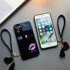 Модный чехол для телефона из закаленного стекла с рисунком губ для OPPO Reno 11 Pro 10 Pro Plus, противоударная жесткая задняя крышка для Reno 9Pro Plus со шнурком с кисточкой