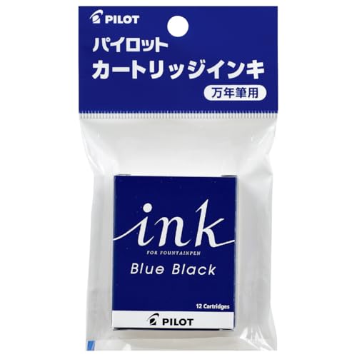 Pilot Fountain Pen Ink Cartridges, Blue-Black, 12-Pack