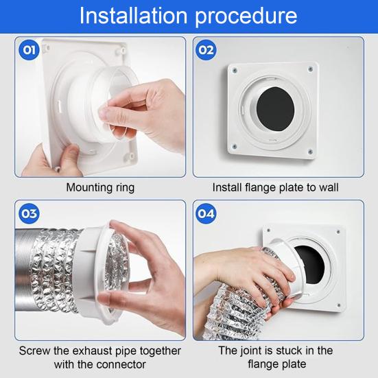 Настенная вентиляционная пластина сушилки с гибким шлангом, широкое применение, универсальная, простая установка, сушилка с поворотным замком