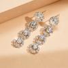 Bridal Wedding Dress Rhinestone Necklace Earrings Set Women'S Full Diamond Banquet Personality Trend