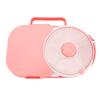Snack Rotating Container with Lid Sealed Plastic Rotating Snack Storage Box for Outdoor Coral Pink