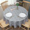 AooHome Round Gloss Tablecloth, Water-Repellent, Nordic Style, Stain-Resistant, Easy To Clean, Washable, Gray, 150cm Diameter, Round