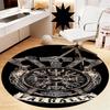 Viking Printed Round Rug Carpet Chair Rug Area Rug Entryway Doormats,for Office Chair Living Room Bedroom Kitchen Room.