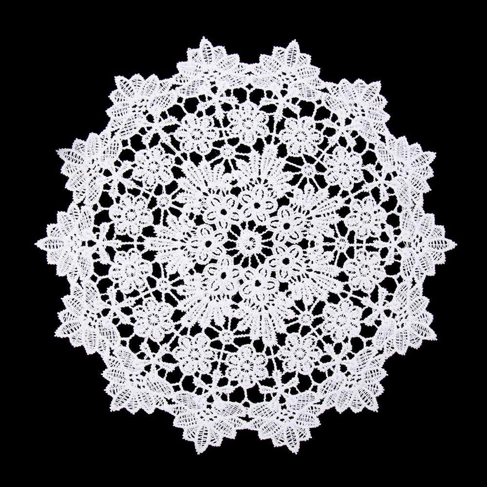 Banquet Decor Lace Round Shape Coasters for Kitchen Table Cotton Napkin Embroidery Table Cloth