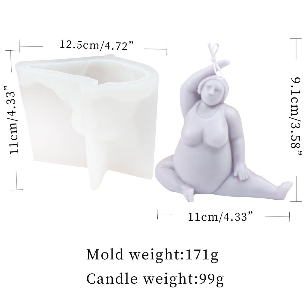 3D Форма женского тела Форма для свечей Поза йоги для мыла ручной работы Эпоксидная смола полимерная глина DIY Ароматизированный гипс Эпоксидная смола