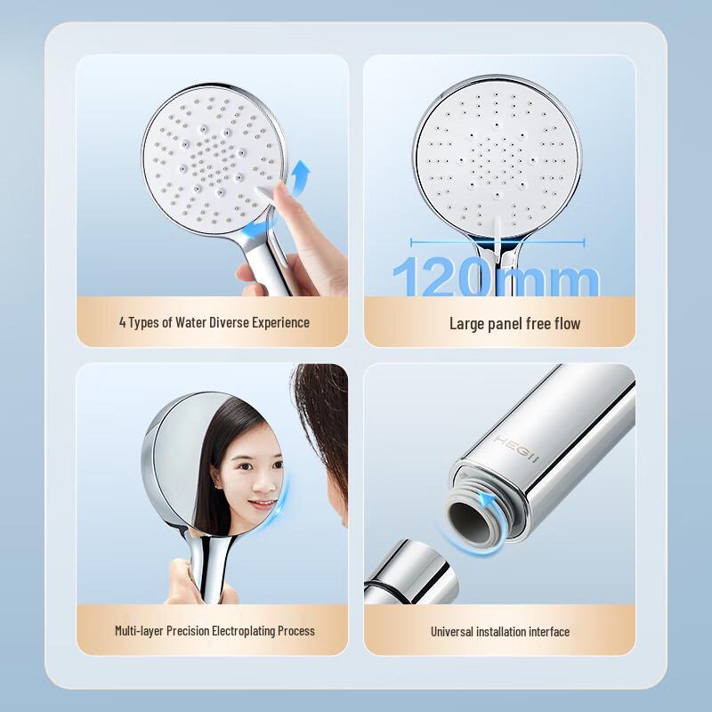 HEGII Multi-Mode Pressurized Handheld Shower Head