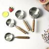 8 шт. мерный стакан из нержавеющей стали с деревянной ручкой мерная ложка для кофе набор инструментов для выпечки барменские весы кухонные принадлежности набор