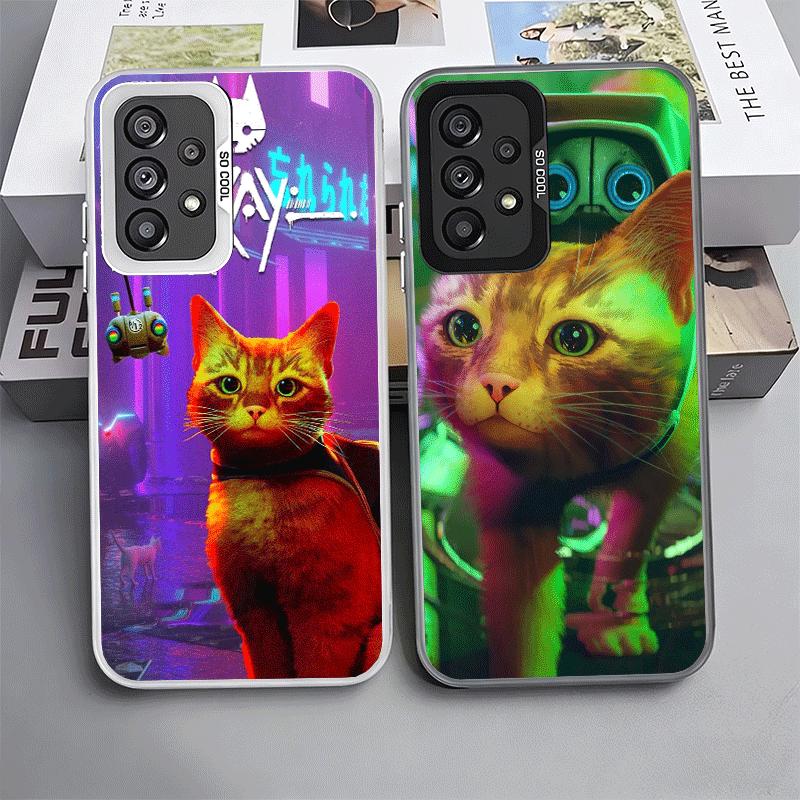 Stray Cat Game B-12 Shockproof Phone Case for Samsung A17 A16 A15 A14 A37 A57 A36 A56 A26 A35 A55 A25 A34 A54 A24 A13 A23 A33 A5