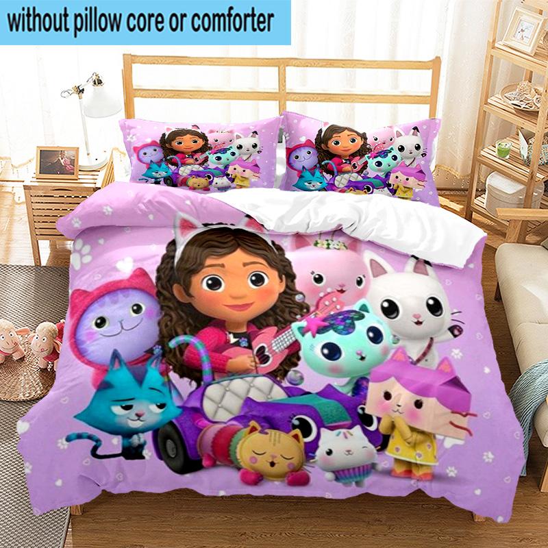 3PCS Colorful Friends Dollhouse 3pcs Bedding,Including 3PCS Duvet Cover And 2pcs Pillowcases Perfect for Christmas,Ideal for Bedroom, Dormitory