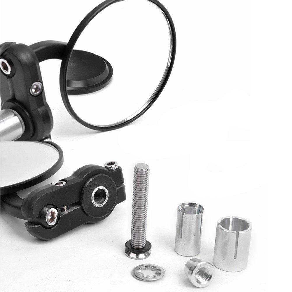 Devilmotor Motorcycle Mirror, Universal Motorcycle Mirror, Bar End Mirror, CNC Round, Left and Right