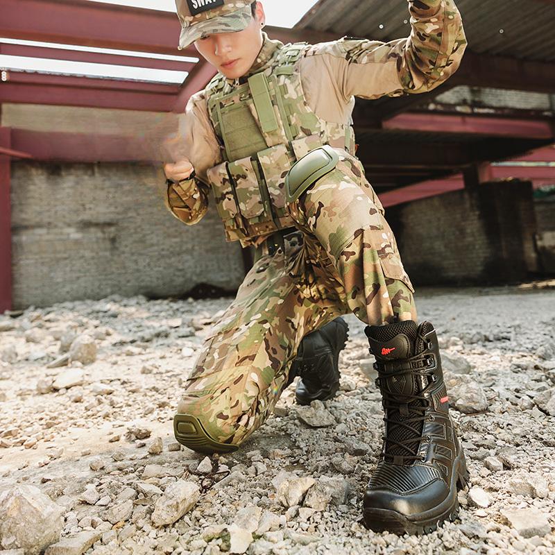 39-47 Men's Boots Desert Military Boots Ankle Outdoor Work Boots Male Non Slip Hiking Climbing Shoes