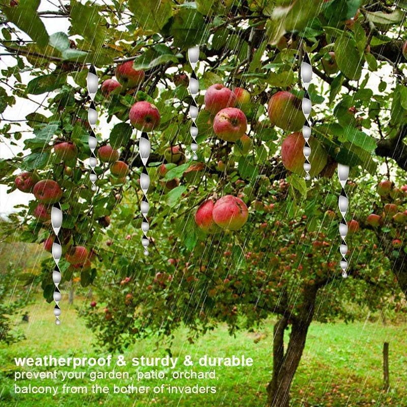 Уличный ловец птиц, водонепроницаемый, светоотражающий, сельскохозяйственный, отпугивающий палка для птиц, безопасный подвесной отпугиватель птиц, винт, садовый декор