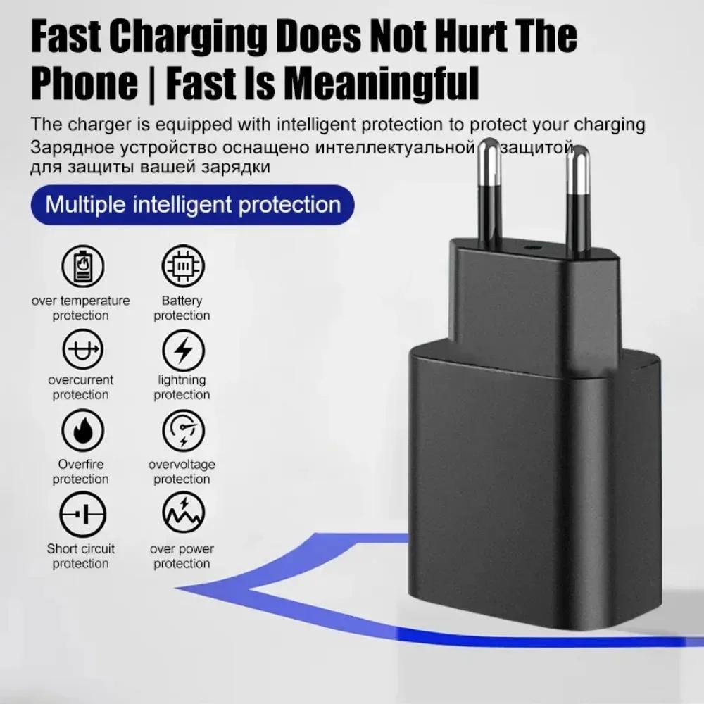 PD 45W USB C зарядное устройство быстрая высокоскоростная зарядка сотового телефона настенный адаптер для Samsung Galaxy S24 S23 Ultra Note IPhone 15 Xiaomi 14