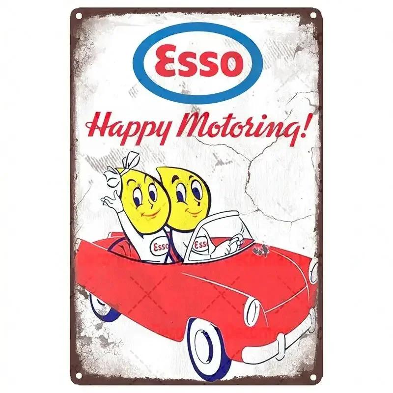Mike86 ESSO Тигр PIN UP Винтажные Металлические Жестяные Таблички Мужская Пещера Магазин Масла Постеры Декорация LTA