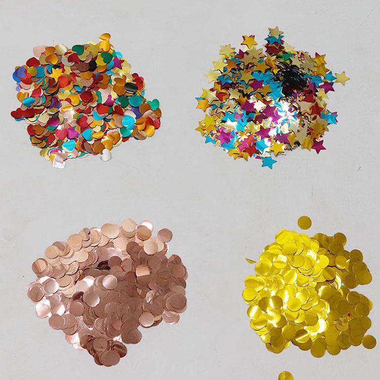 Heart-Shaped Transparent Latex Balloon with Star Sequin Confetti