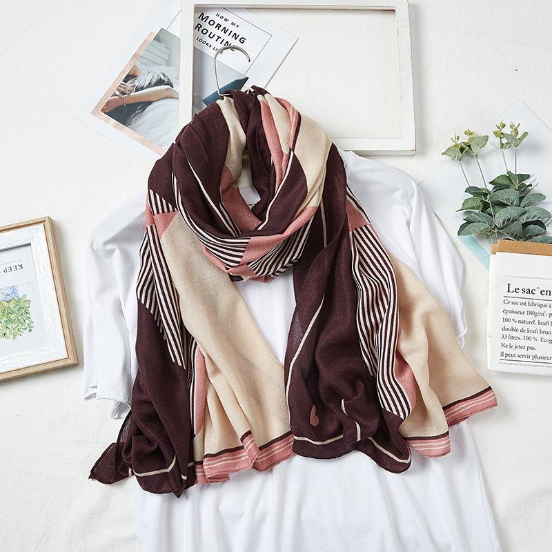 Autumn New Cotton Linen Scarf Female Ins Wind French Retro Belt Long Scarf Decorative Thin Shawl