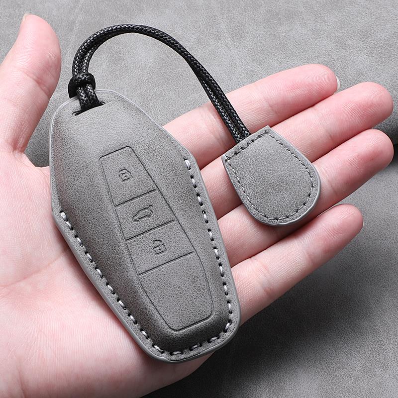 Для Chery ICar 03 ICAR03 AIQAR EQ7 EQ5 EQ3 JAECOO J6 Аксессуары Брелок Натуральная Кожа Овцы Чехол Защитный Чехол для Умного Ключа Автомобиля