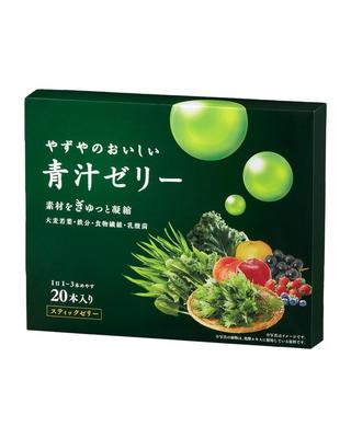 Вкусное зеленое желе с соком x 20 [Yazuya Official] (15г штук)