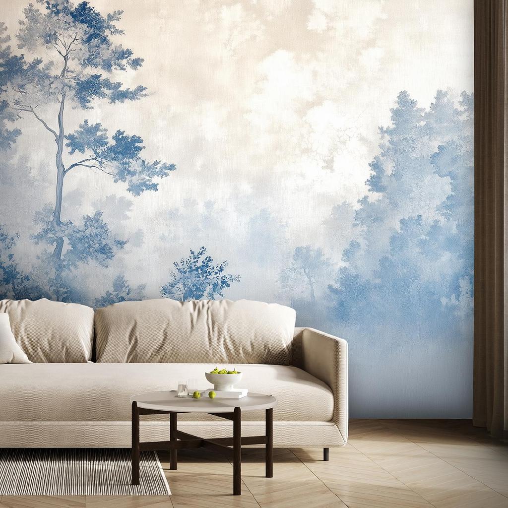 Обои Лес утренний туман природа