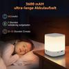 Lampe de table - NETTLIFE - LED tactile - Batterie 3600 mAh - Rechargeable USB - 3 températures