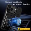 For iPhone 17 Pro Case PC+TPU Kickstand Phone Back Cover with Camera Slider