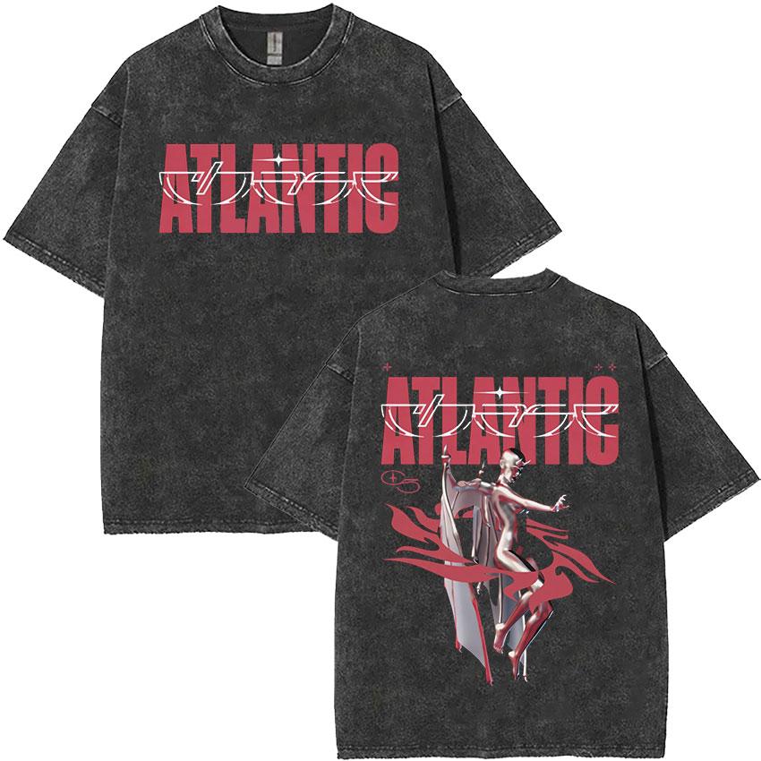 Chase Atlantic Lost In Europe and UK Tour 2025 Album Vintage Washed T Shirts Men Hip Hop Gothic Short Sleeve T-shirts Streetwear