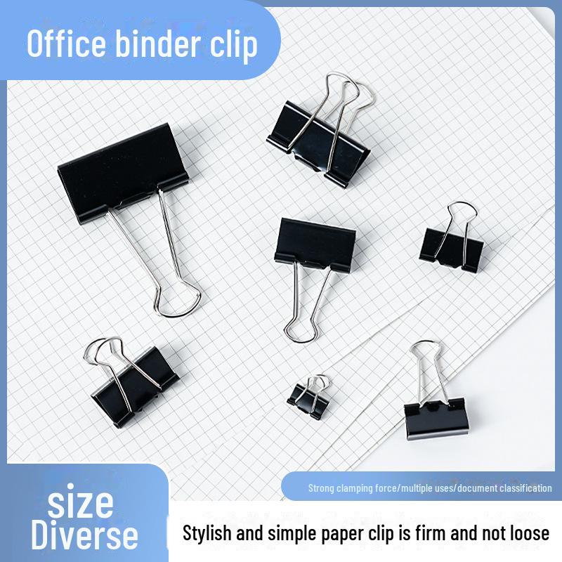 Black Long Tail Paper Clip - Small Phoenix Iron Clip for Office and Test Papers