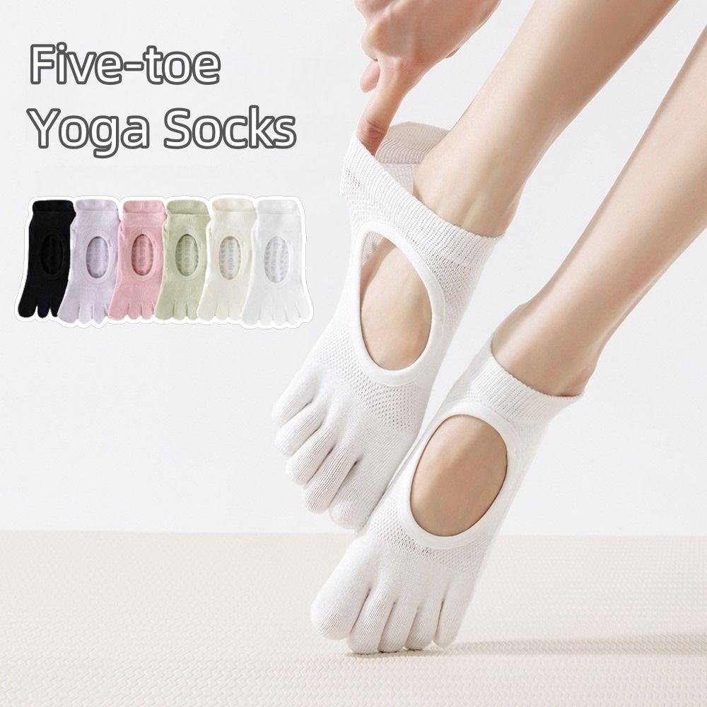 Breathable Pilates Yoga Socks Mesh Ballet Boat Socks New Five Finger Socks  for Dance Practice