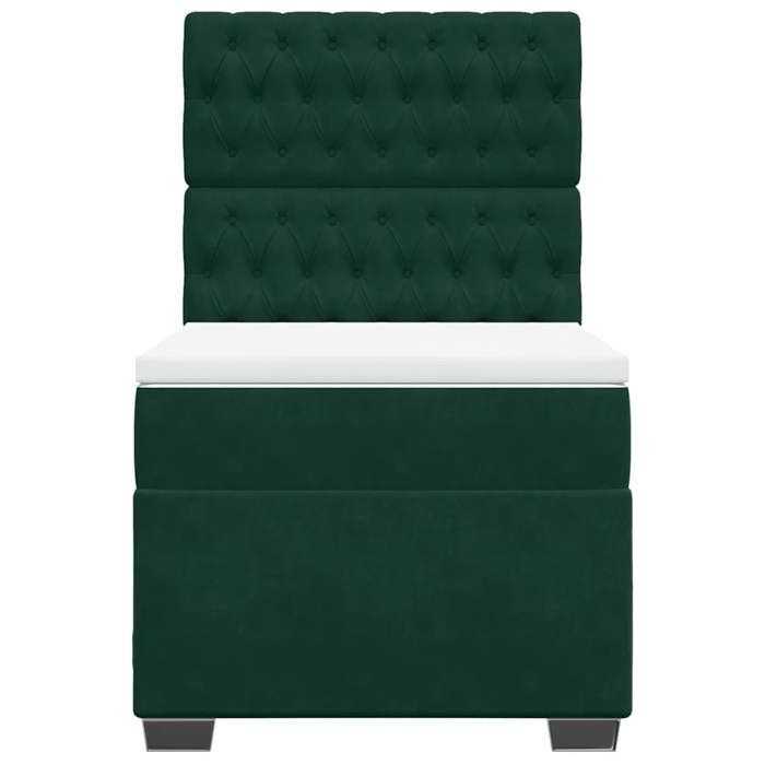 Maison Exclusive - Sommier à lattes de lit et matelas Vert foncé 80x200 cm Velours