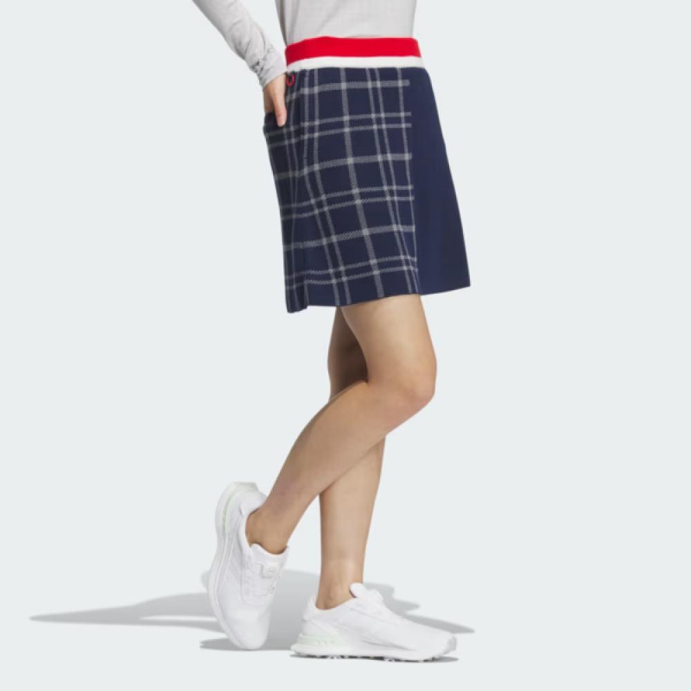 Adidas Golf Women S Pulley faShion 3S Checked Skirt iS4755