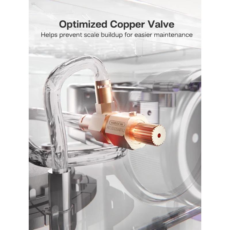 Полуавтоматическая эспрессо-машина HiBREW H10A | Давление 20 бар | Регулировка температуры | Портафильтр 58 мм | Кофеварка для холодного и горячего кофе | Металлический корпус