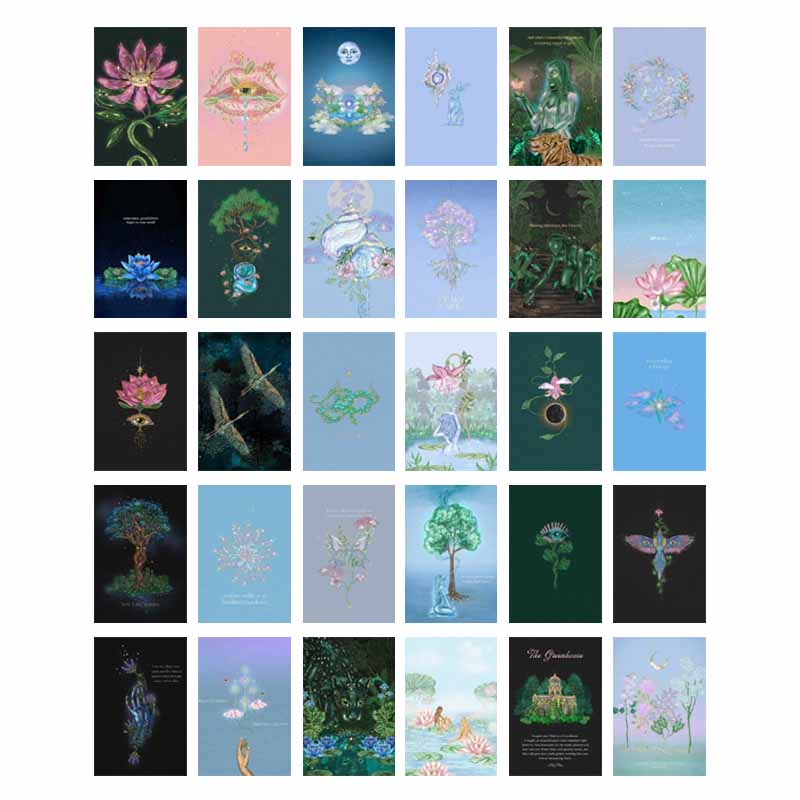 10/30 шт., темный настенный набор для коллажей, вдохновляющие цитаты, духовное искусство, постер, ретро-декор комнаты, эстетические фотографии, Y2k, современная живопись